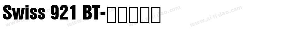 Swiss 921 BT字体转换